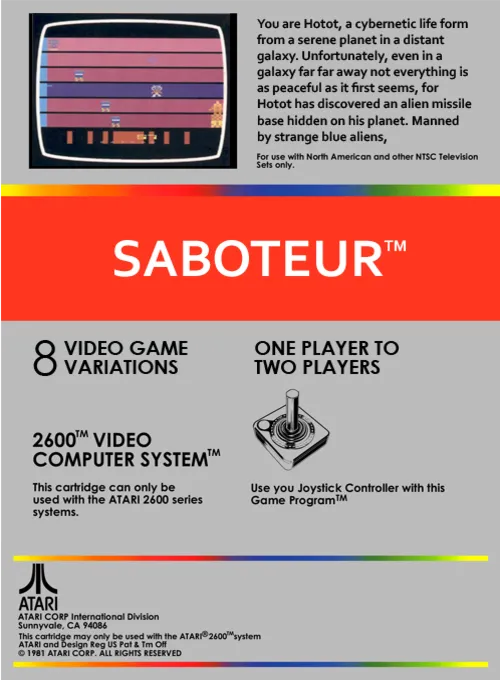 Saboteur box back
