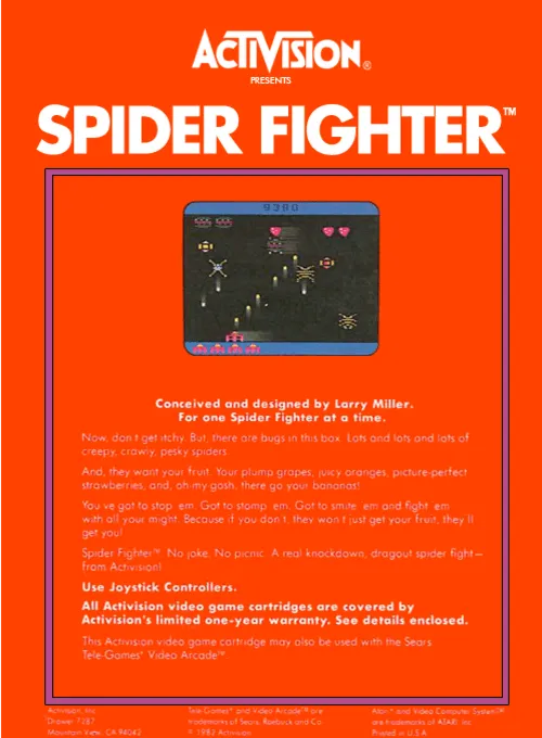Spider Fighter box back