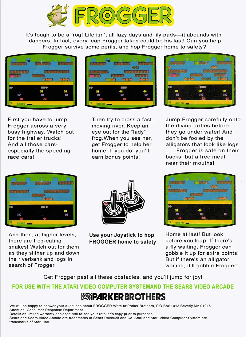 Frogger box back