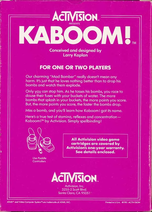 Kaboom! box back