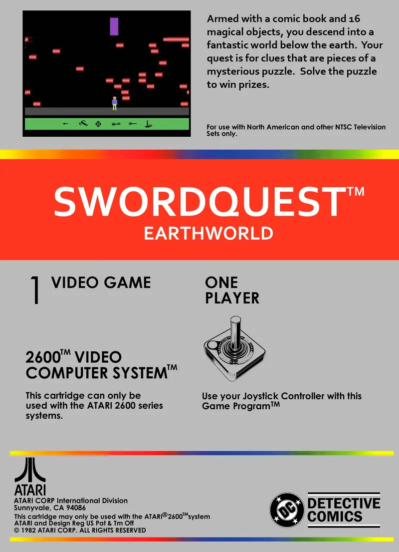 Swordquest: EarthWorld box back
