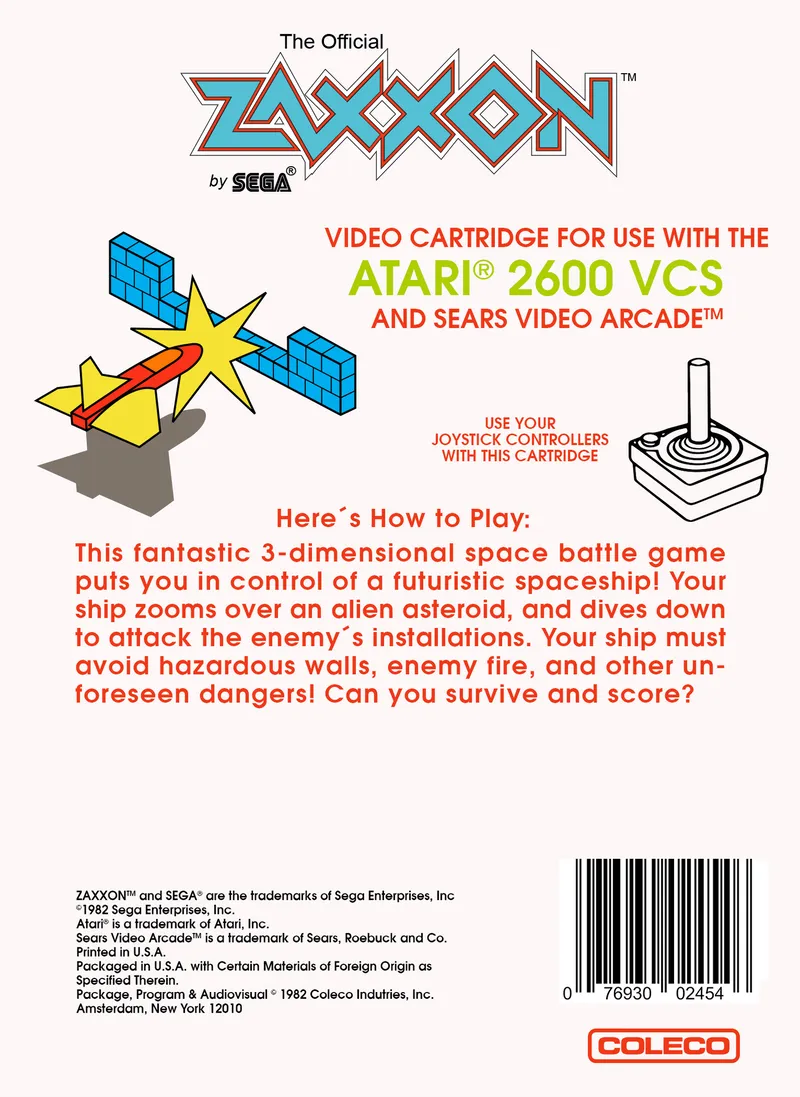 Zaxxon box back