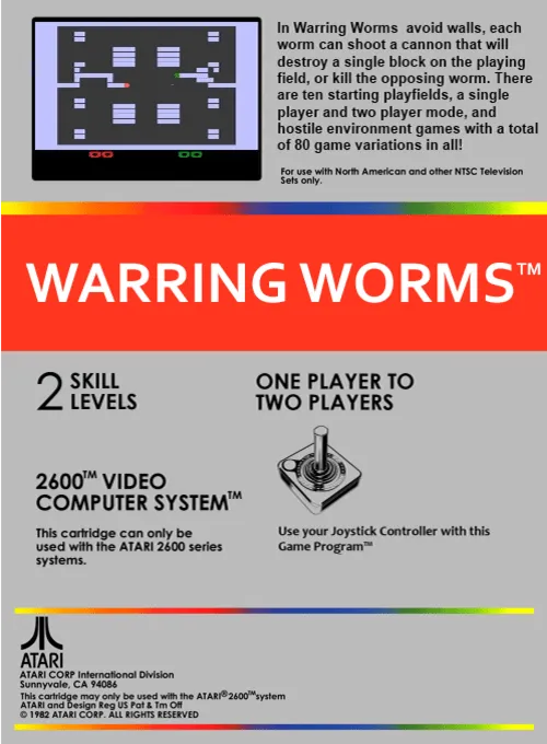 Warring Worms box back