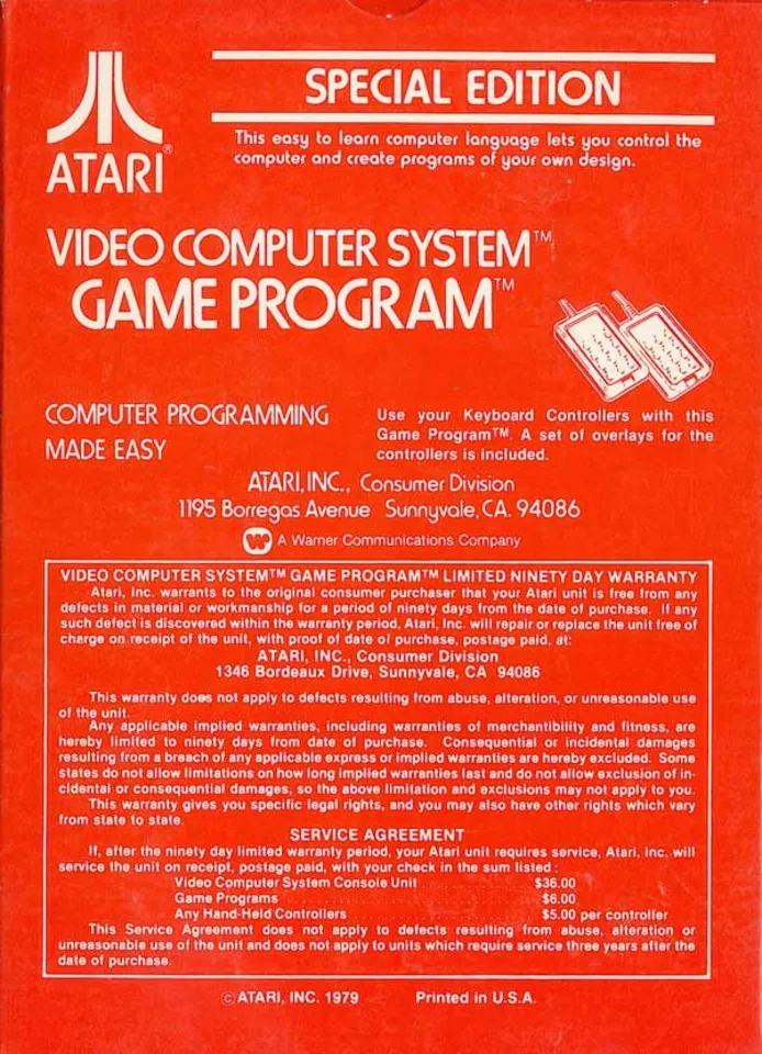 BASIC Programming box back