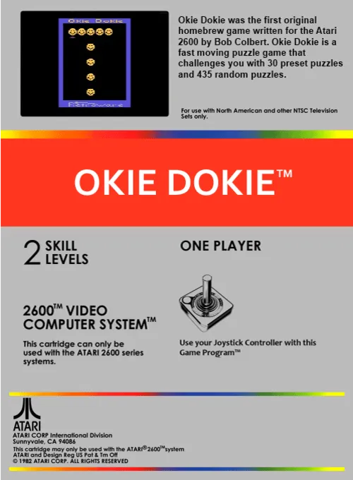 Okie Dokie box back
