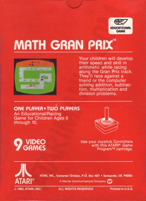 Math Gran Prix box back
