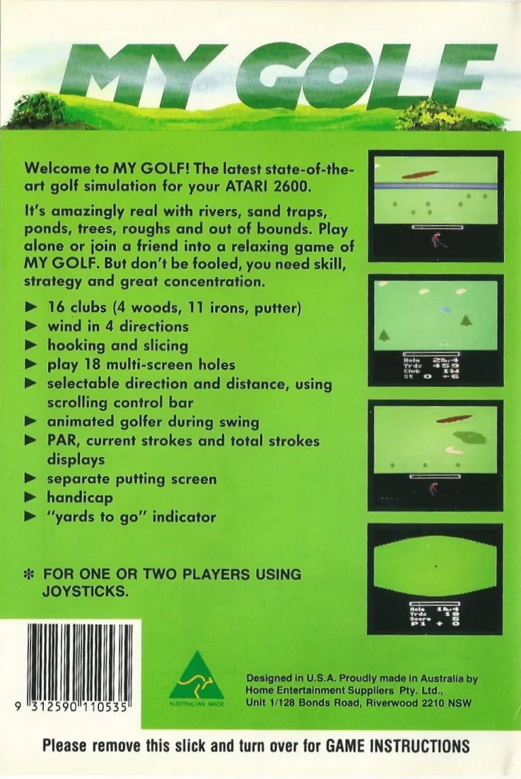My Golf box back