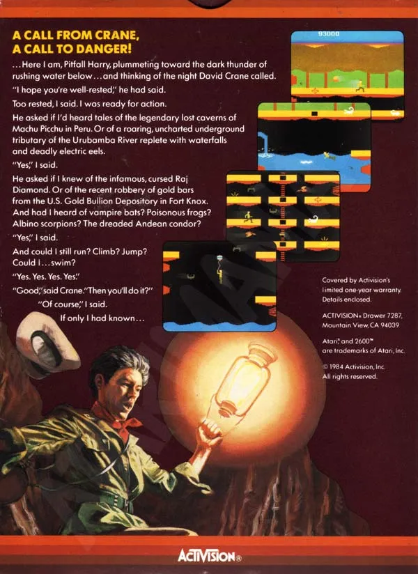 Pitfall II: Lost Caverns box back