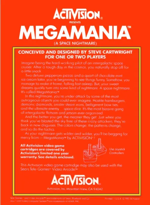 Megamania box back