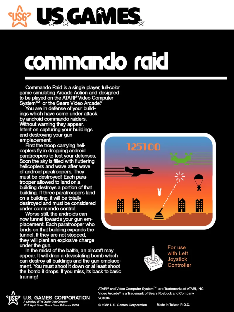 Commando Raid box back
