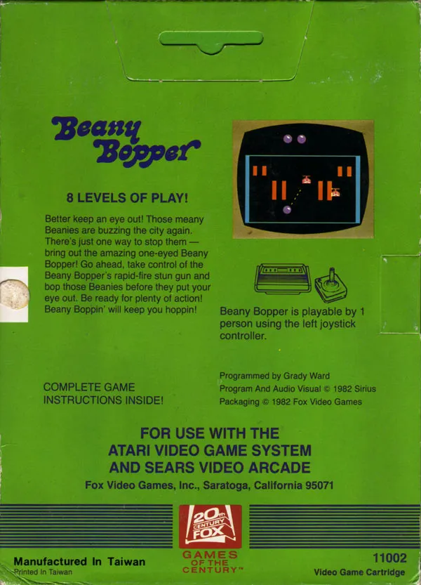 Beany Bopper box back