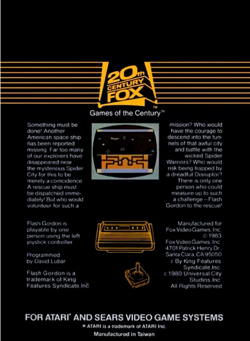 Flash Gordon box back