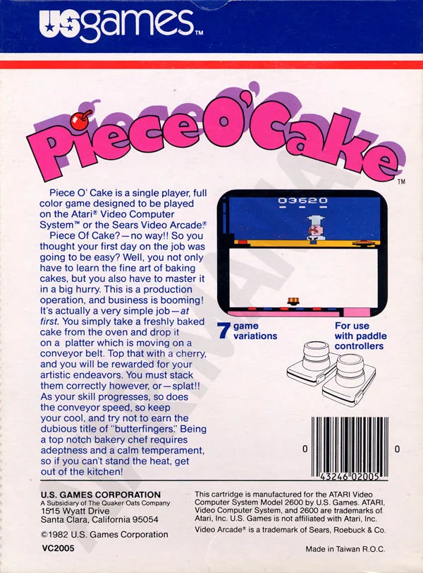 Piece o' Cake box back