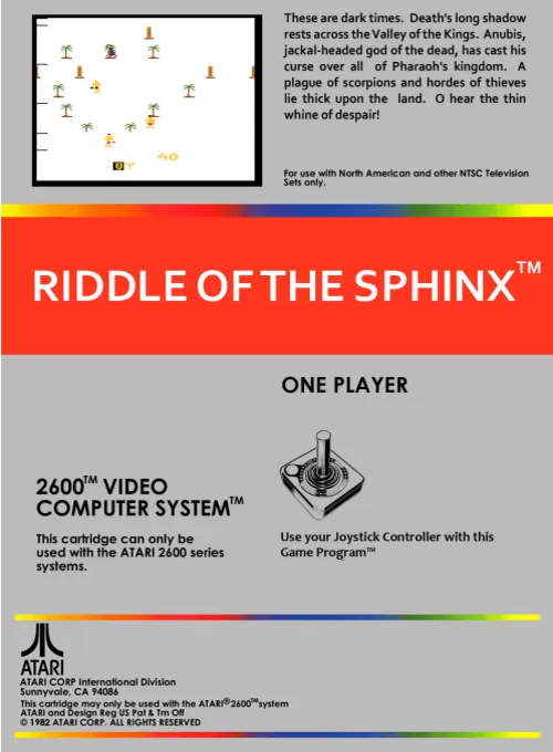 Riddle of the Sphinx box back