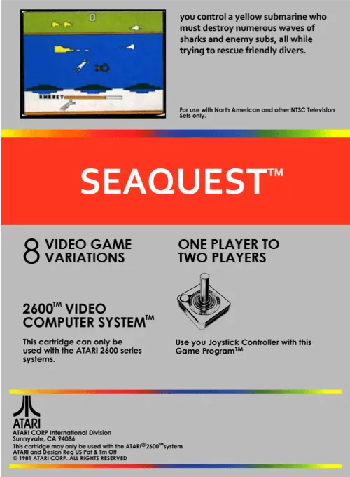Seaquest box back