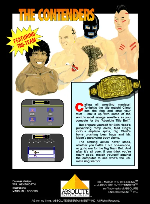 Title Match Pro Wrestling box back
