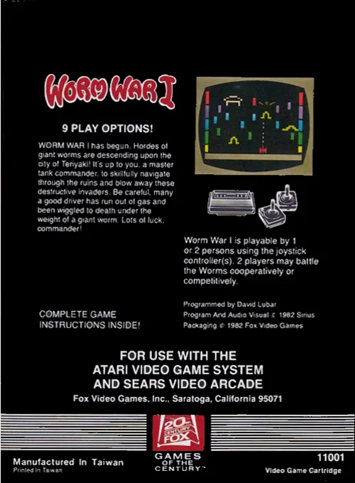 Worm War I box back