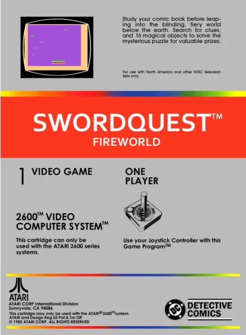 Swordquest: FireWorld box back