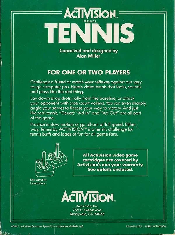 Tennis box back