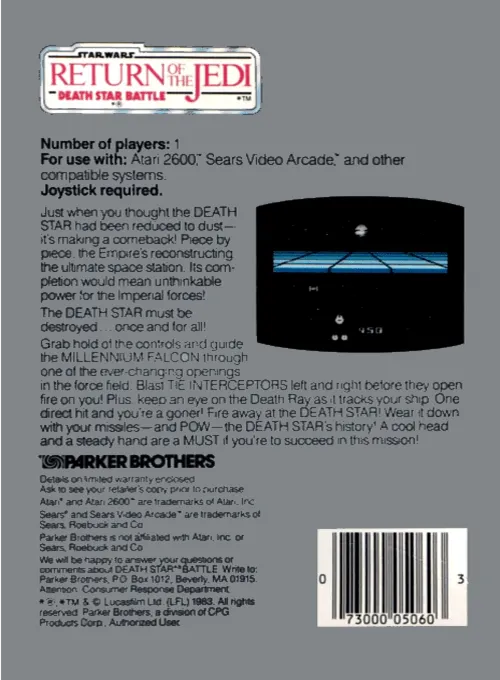Star Wars: Return of the Jedi: Death Star Battle box back