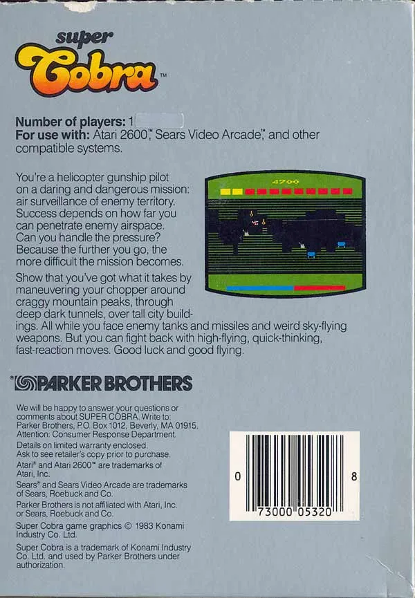 Super Cobra box back