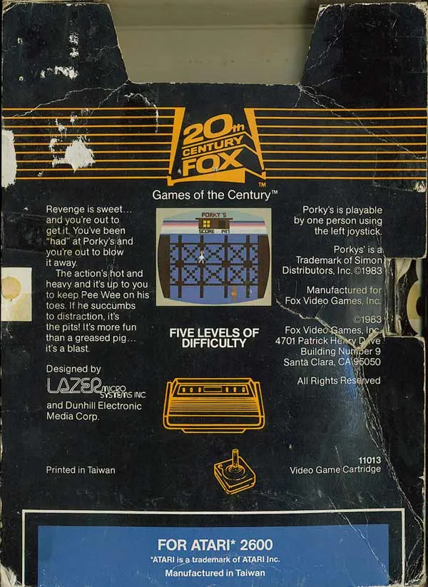Porky's box back