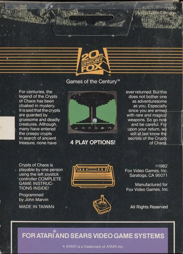 Crypts of Chaos box back