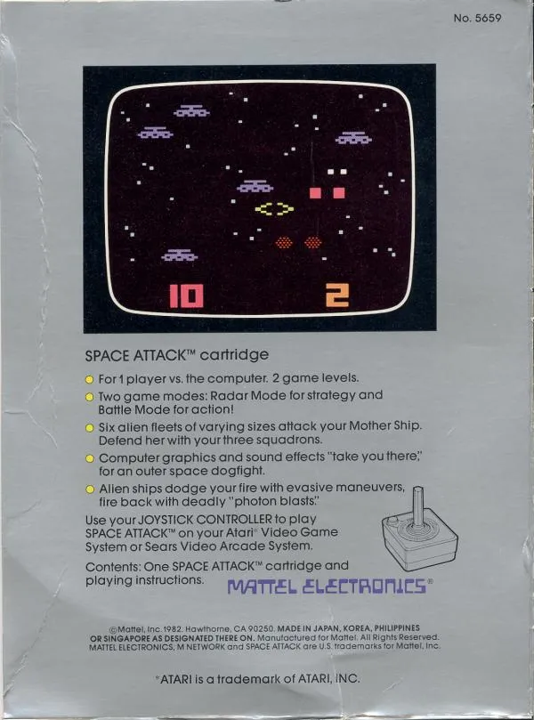 Space Attack box back