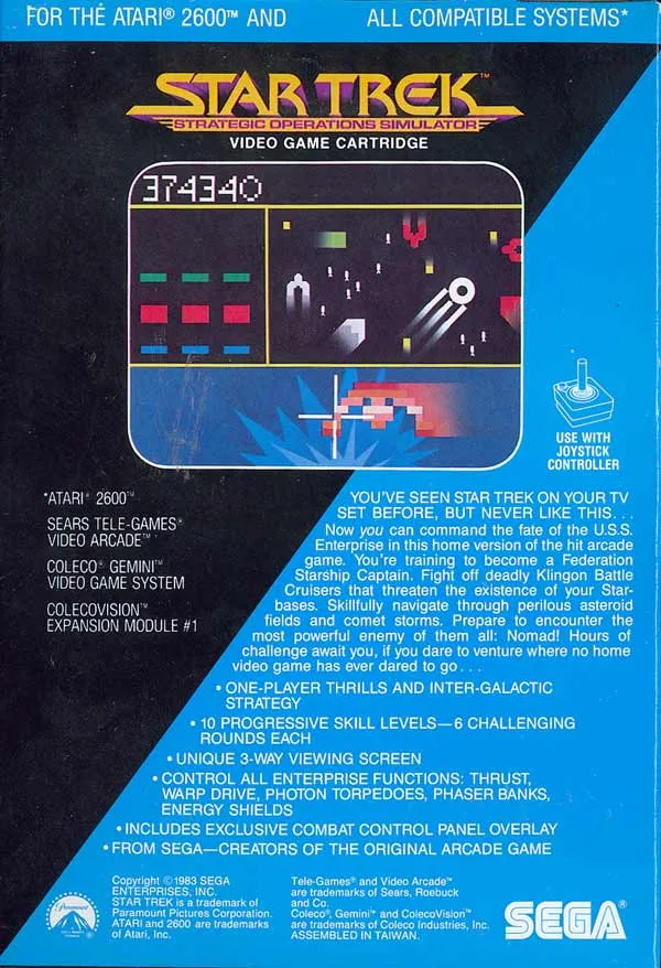 Star Trek: Strategic Operations Simulator box back