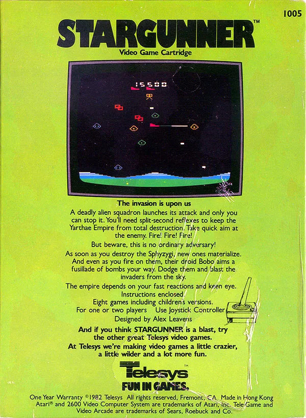 Stargunner box back