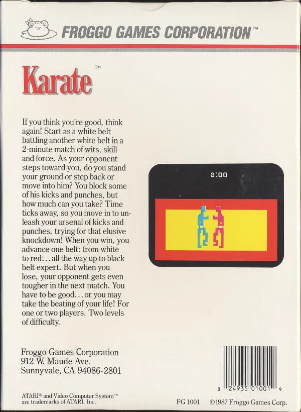 Karate box back