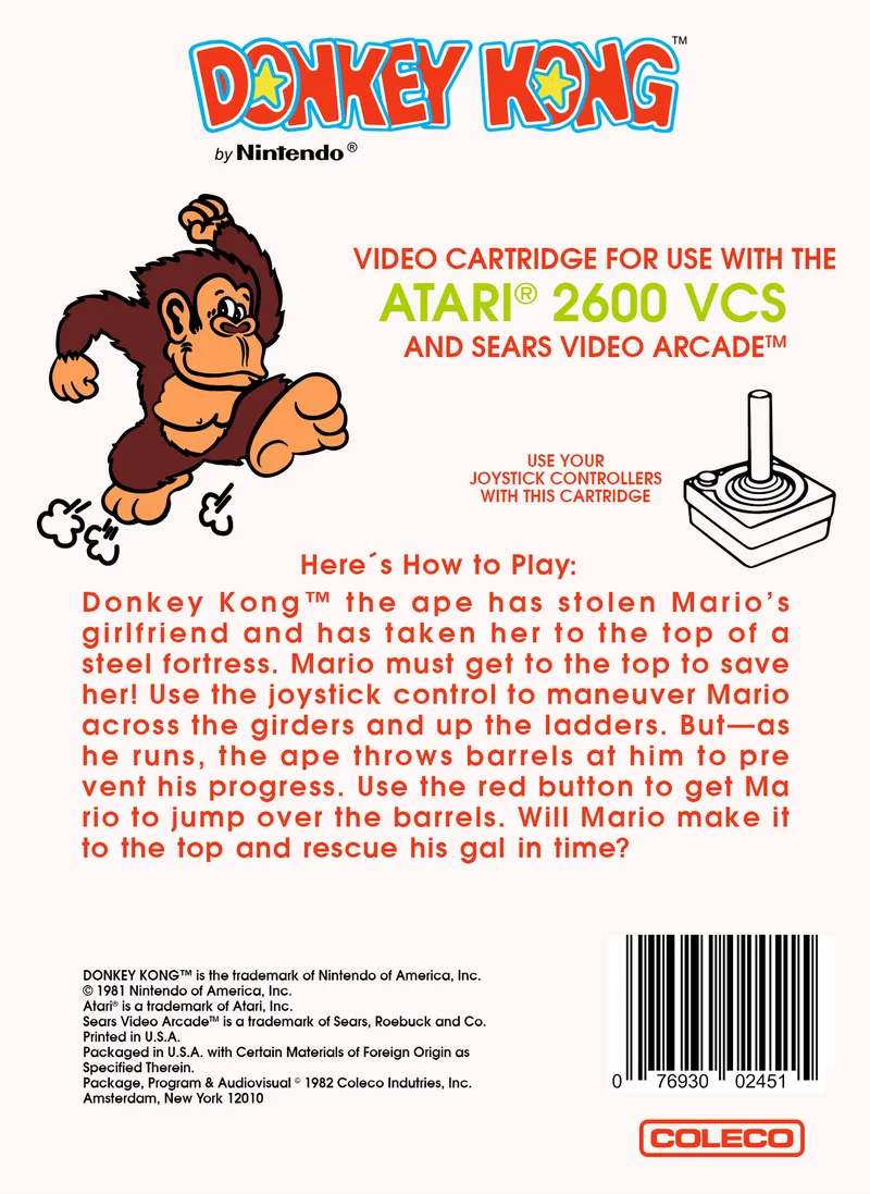 Donkey Kong box back