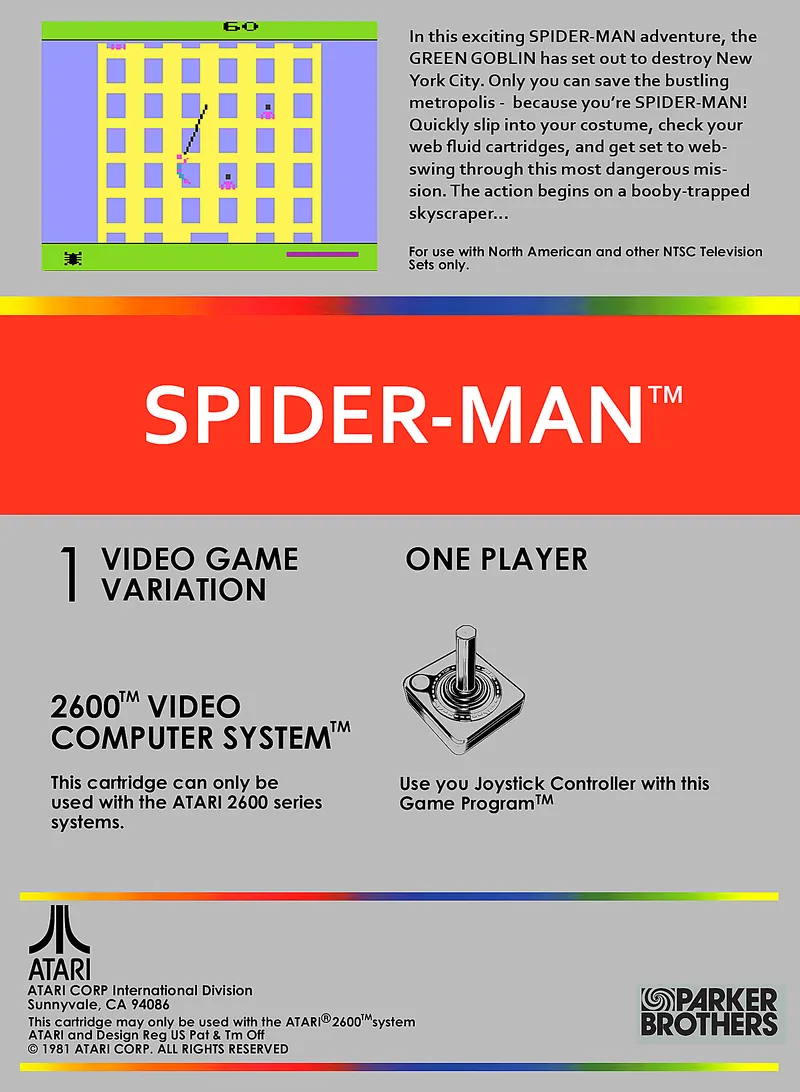 Spider-Man box back
