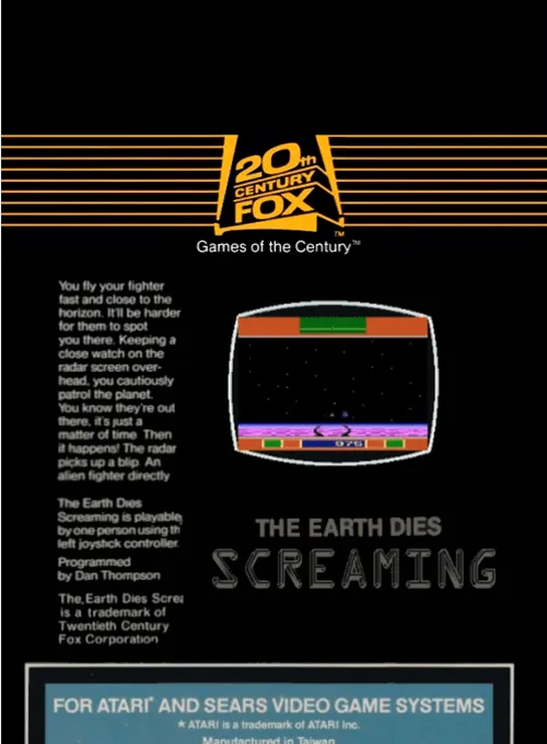 The Earth Dies Screaming box back