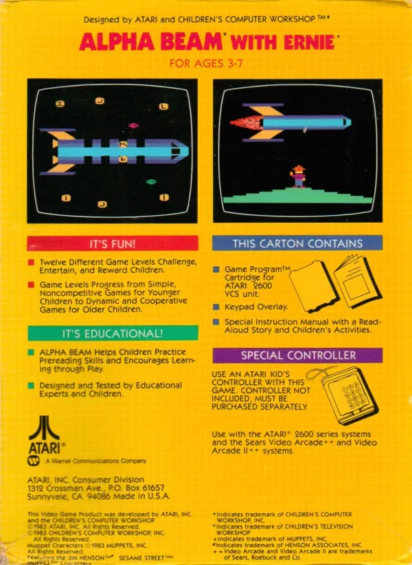 Alpha Beam With Ernie box back