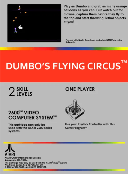 Dumbo's Flying Circus box back