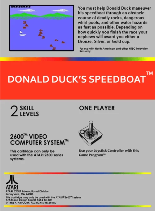 Donald Duck's Speedboat box back