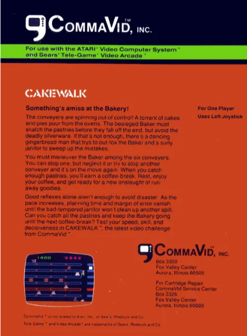 Cakewalk box back