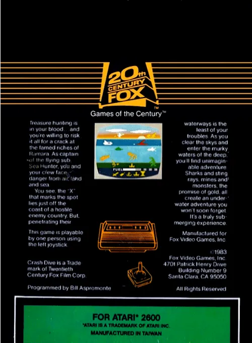 Crash Dive box back