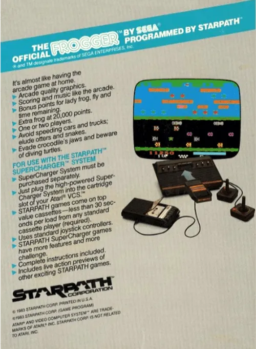 The Official Frogger box back