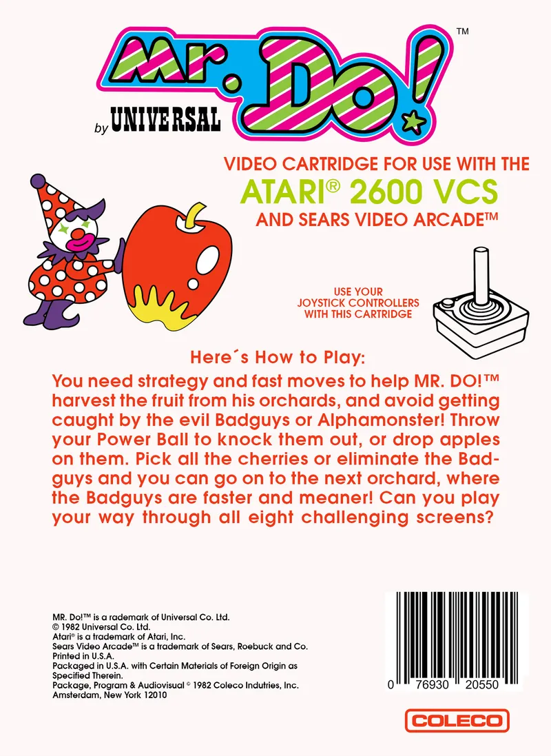 Mr. Do! box back