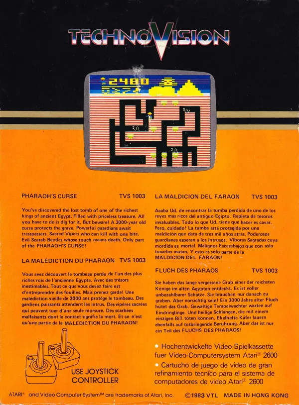 Pharaoh's Curse box back