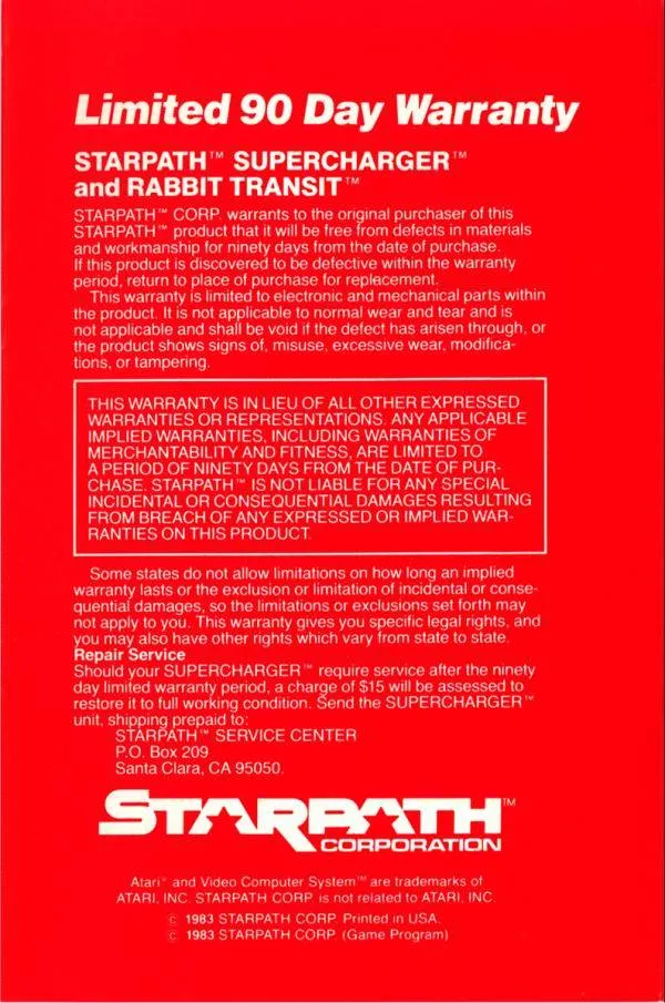 Rabbit Transit box back