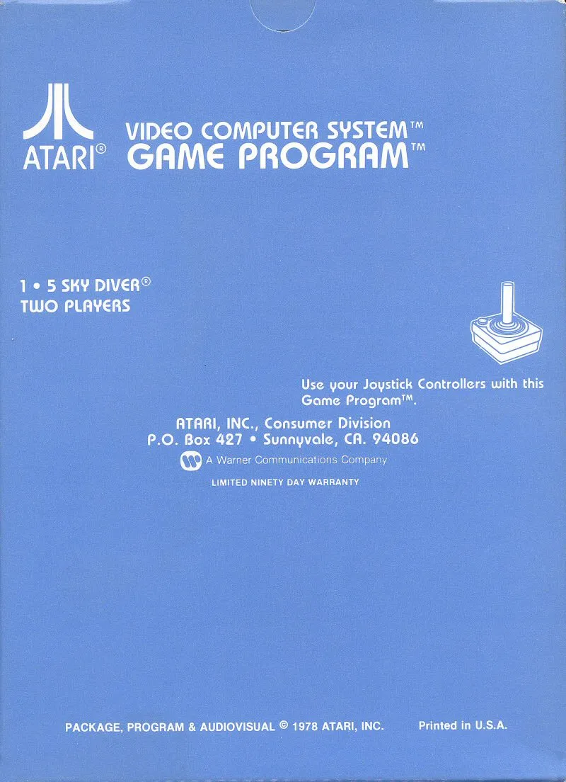 Sky Diver box back