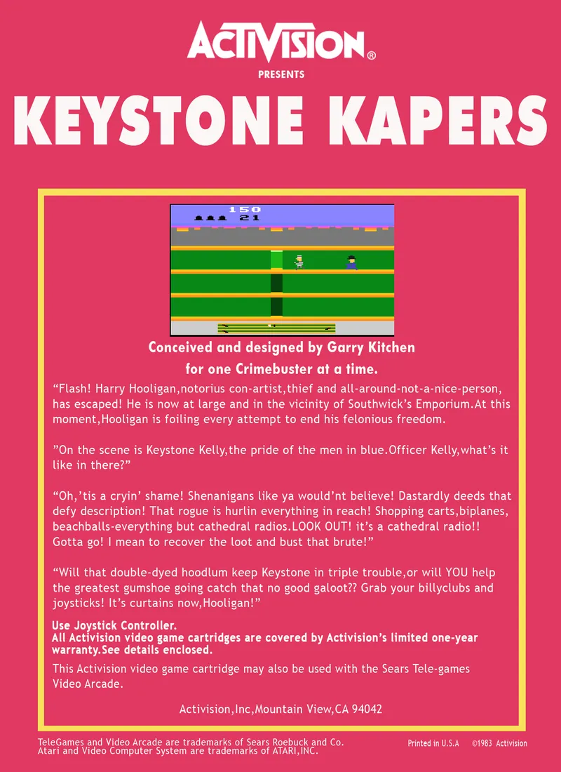 Keystone Kapers box back