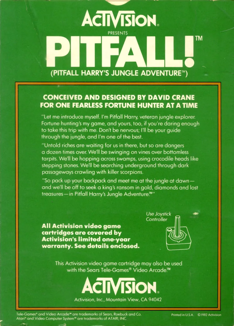 Pitfall! box back