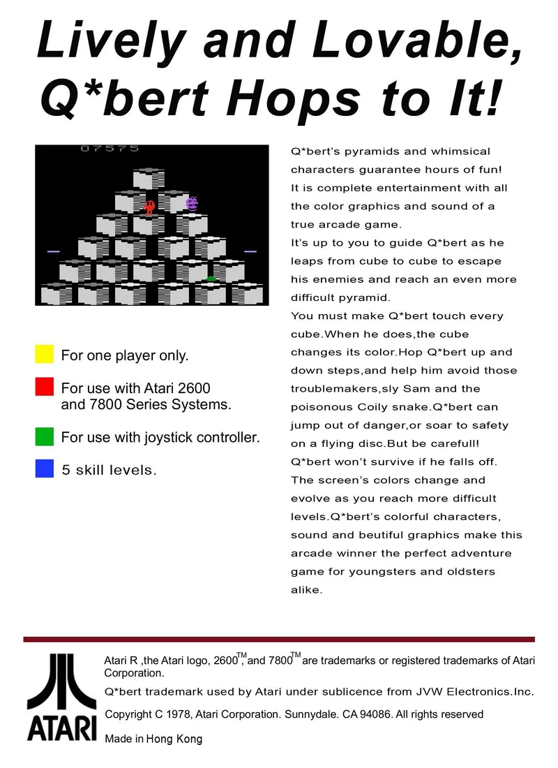 Q*bert box back