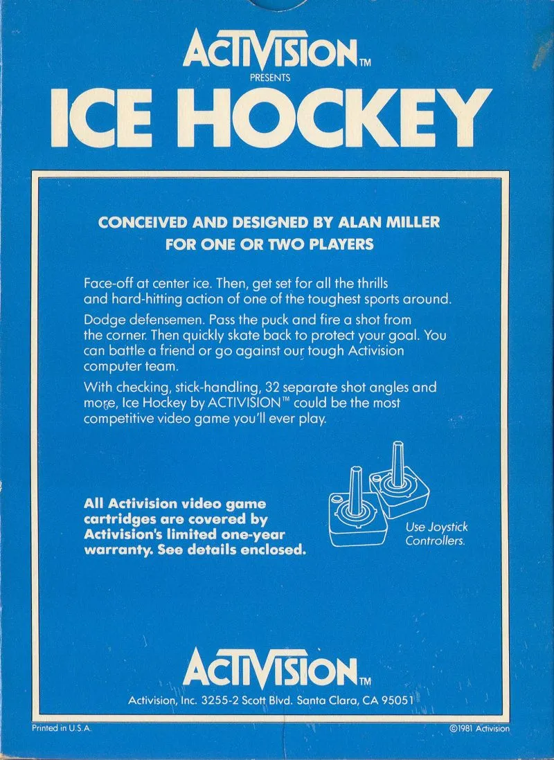 Ice Hockey box back