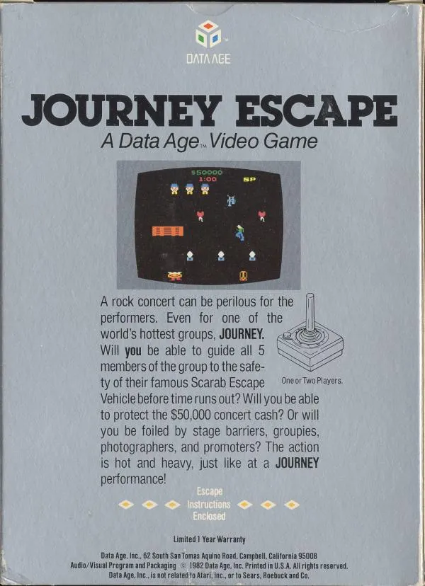 Journey Escape box back