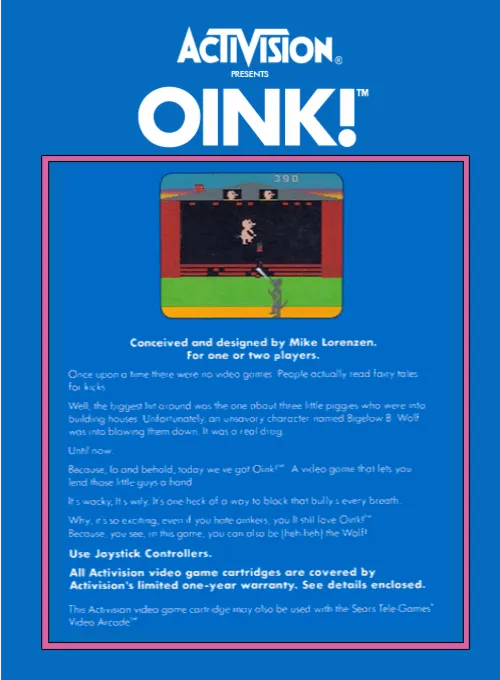 Oink! box back